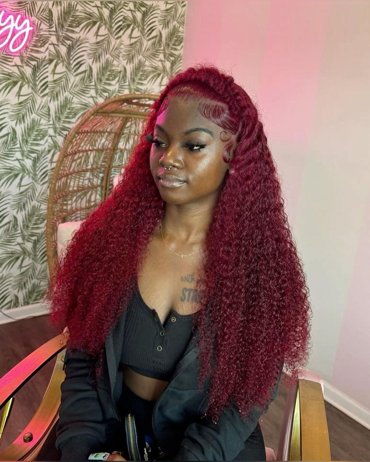 100 human hair full frontal 22 inches pixie curls