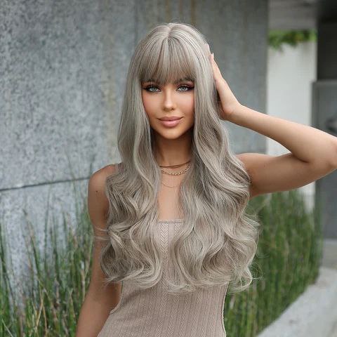 70 human hair blend Fringe straight