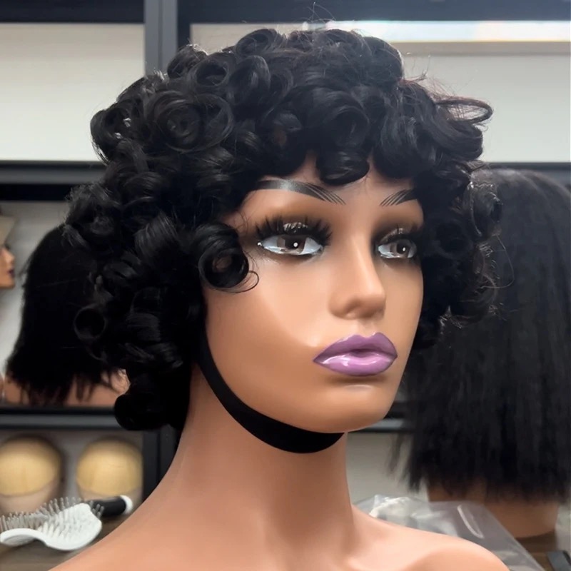 100 human hair fringe bounce