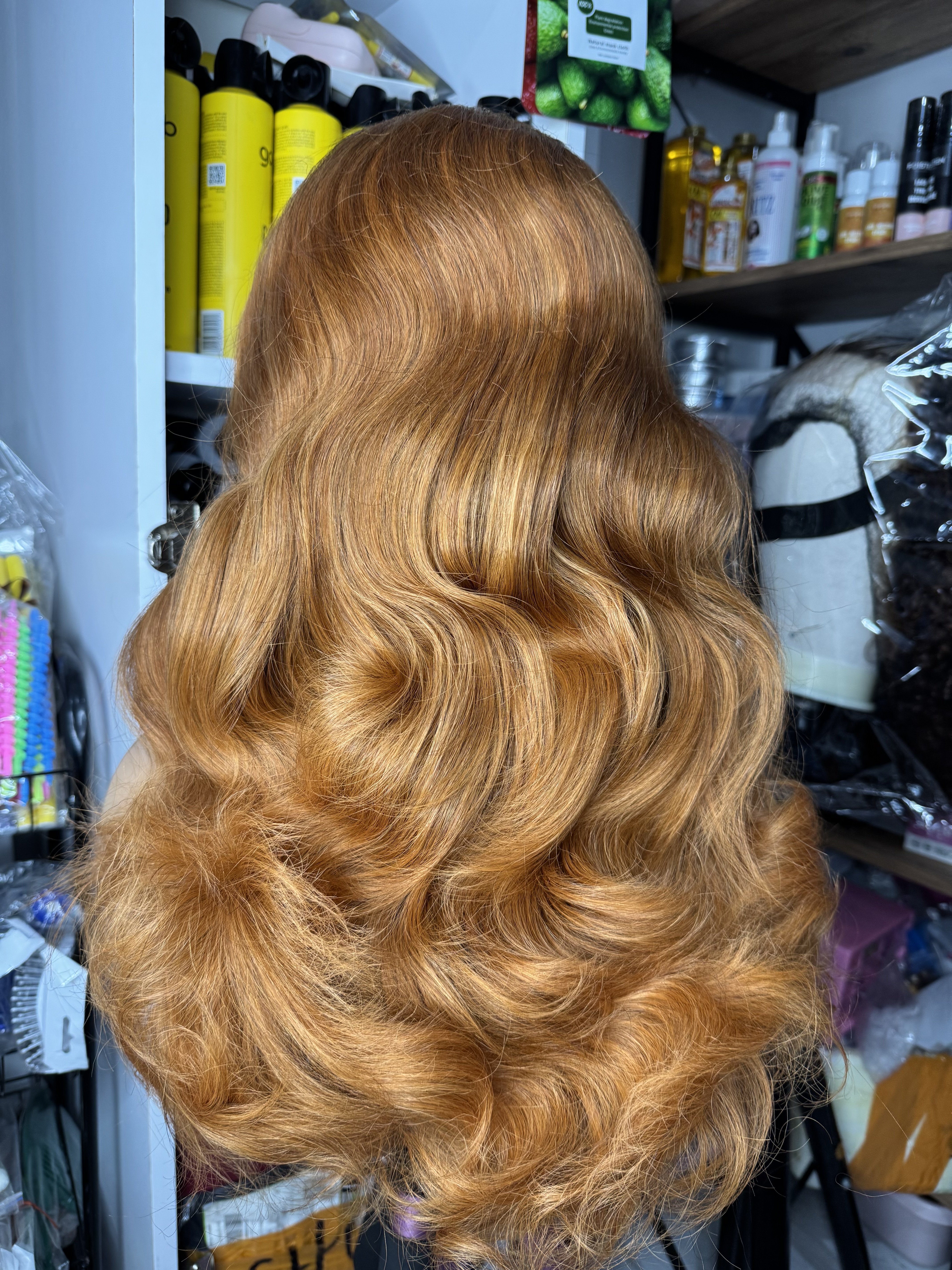 100 human hair full frontal 22 inches bouncy luxury wig